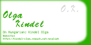 olga kindel business card